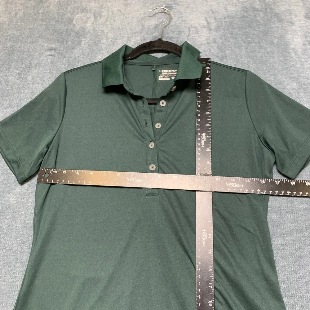 Nike Golf Tour Performance Dri Fit Polo Shirt Womens Medium Green Short Sleeve - Picture 6 of 13